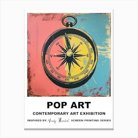 Compass Pop Art 2 Canvas Print