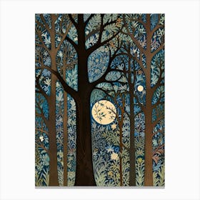 William Morris Moonlight In The Forest 38 Canvas Print