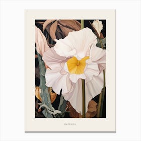 Flower Illustration Daffodil 2 Poster Canvas Print