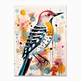 Bird Painting Collage Cuckoo 2 Canvas Print