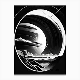 Solar Wind Noir Comic Space Canvas Print