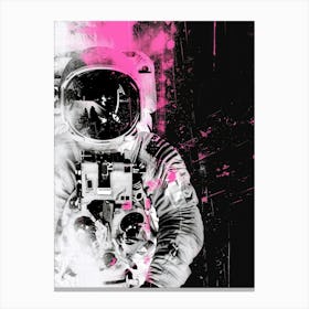 Pink Astronaut Canvas Print 1 Canvas Print