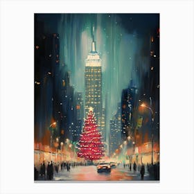 Christmas Tree In New York City Canvas Print