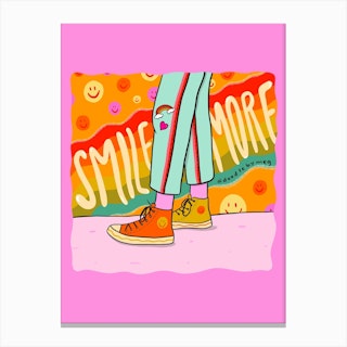 Smile More Canvas Print