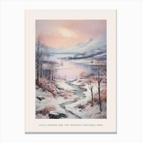 Dreamy Winter National Park Poster  Loch Lomond And The Trossach National Park Scotland 2 Canvas Print