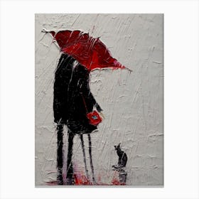 Red umbrella 1 Canvas Print