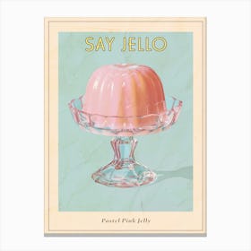 Pastel Pink Jelly Retro Collage 1 Poster Canvas Print