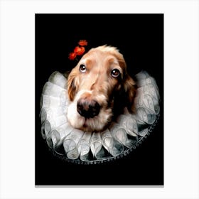 Shy Dog Lady Dora Pet Portraits Canvas Print