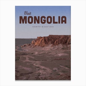 Visit Mongolia Country In East Asia Canvas Print