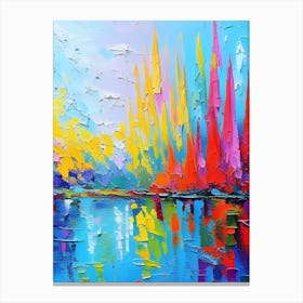 Sailboats On The Lake 1 Canvas Print