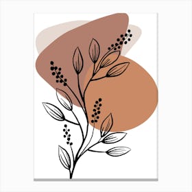 Abstract Floral Illustration , digital wall art, digital download wall art, digital printable wall art, modern wall art, abstract wall art, wall art for print, minimalist wall art, digital wall art. Canvas Print