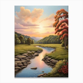 Sunset River Canvas Print