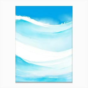 Blue Ocean Wave Watercolor Vertical Composition 148 Canvas Print