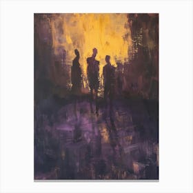 Silhouettes At Sunset Canvas Print