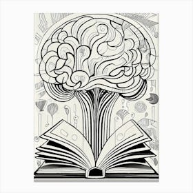 Brain Drawing Canvas Print