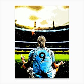Manchester City Player Meditating Canvas Print