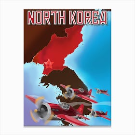 North Korea map Canvas Print