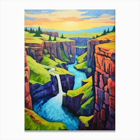 Palouse Falls State Park Retro Park 4 Canvas Print