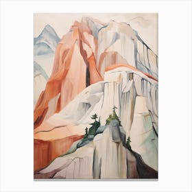 Mount Hua China Mountain Painting Canvas Print