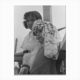 Untitled Photo, Possibly Related To Spanish American People At Fiesta, Taos, New Mexico By Russell Lee 1 Canvas Print