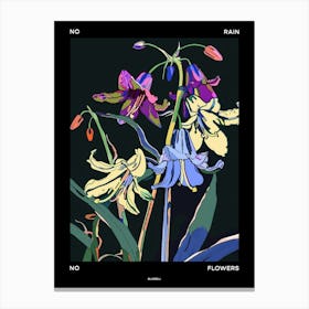 No Rain No Flowers Poster Bluebell 1 Canvas Print