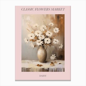 Classic Flowers Market  Daisy Floral Poster 1 Canvas Print