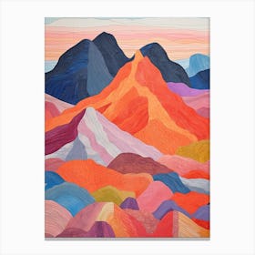 Mount Quincy Adams United States 1 Colourful Mountain Illustration Canvas Print