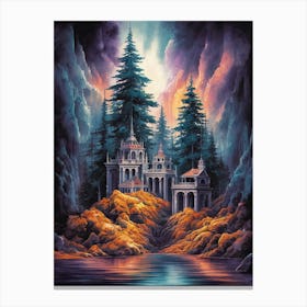 Castle In The Woods Canvas Print