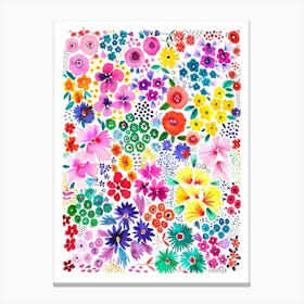 Little Artful Flowers Canvas Print