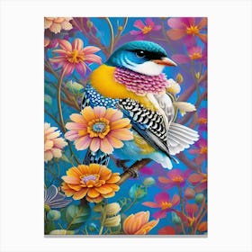 Bird On A Branch Canvas Print