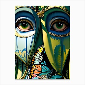 Butterfly Mask Canvas Print