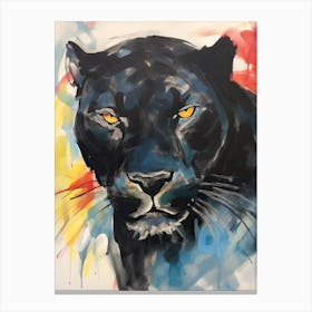 Black Leopard Canvas Print
