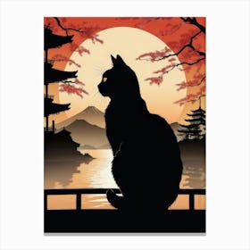 Japan Cat Art 2 Canvas Print