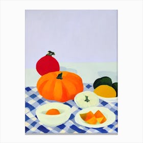 Kabocha Squash 2 Tablescape vegetable Canvas Print