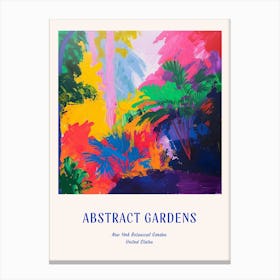 Colourful Gardens New York Botanical Garden Usa 2 Blue Poster Canvas Print