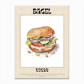Vegan Bagel 1 Canvas Print