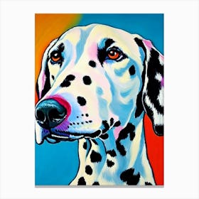 Dalmatian Fauvist Style dog Canvas Print