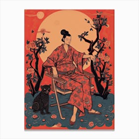 Female Samurai Onna Musha Illustration 8 Canvas Print