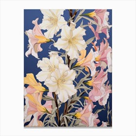 Larkspur 1 Flower Painting Canvas Print