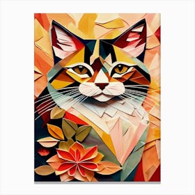 Origami Cat 1 Canvas Print