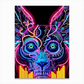 Neon Eagle Canvas Print