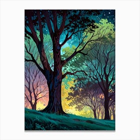 Night In The Forest 15 Canvas Print