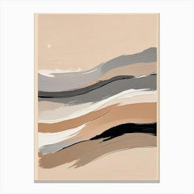 Muted Neutrals Abstract 11 Living Room Art Print (5) Canvas Print