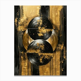 Gold And Black 68 Canvas Print