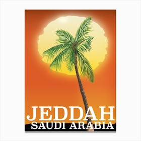 Jeddah Saudi Arabia Travel poster Canvas Print