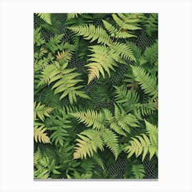 Pattern Poster Netted Chain Fern 4 Canvas Print
