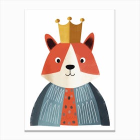 Little Red Panda 6 Wearing A Crown Canvas Print