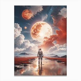 Astronaut In Space Print  Canvas Print