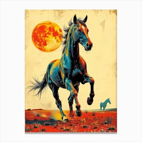 Horse Run - Creative PAinting Canvas Print