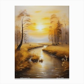 236.Golden sunset, USA. Art Print Canvas Print